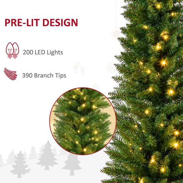 The Twillery Co.® Realistic Artificial Christmas Tree with 200 LED